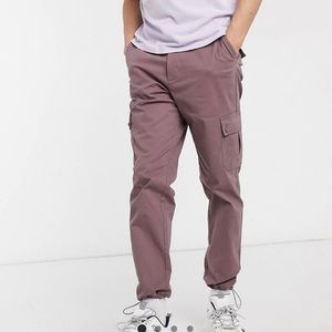 🔥 ASOS Wash Purple Tapered Cargo Pants W/ Toggles